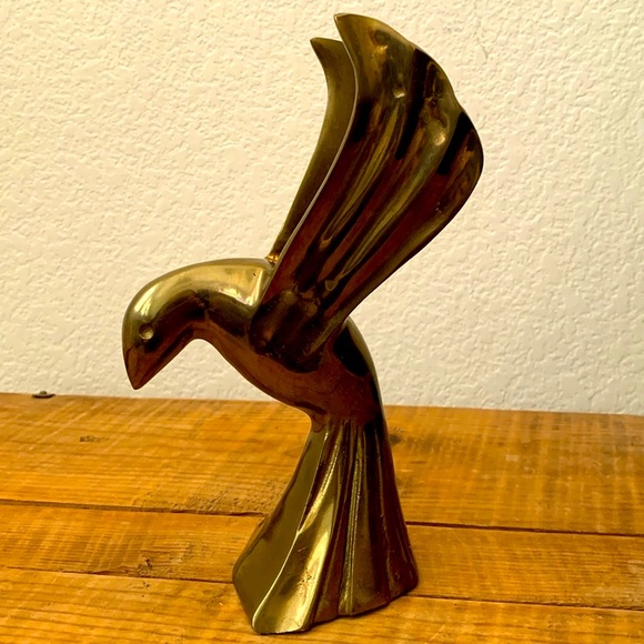 Vintage Other - Vintage brass abstract bird 9" sculpture VGUC decor retro boho bohemian